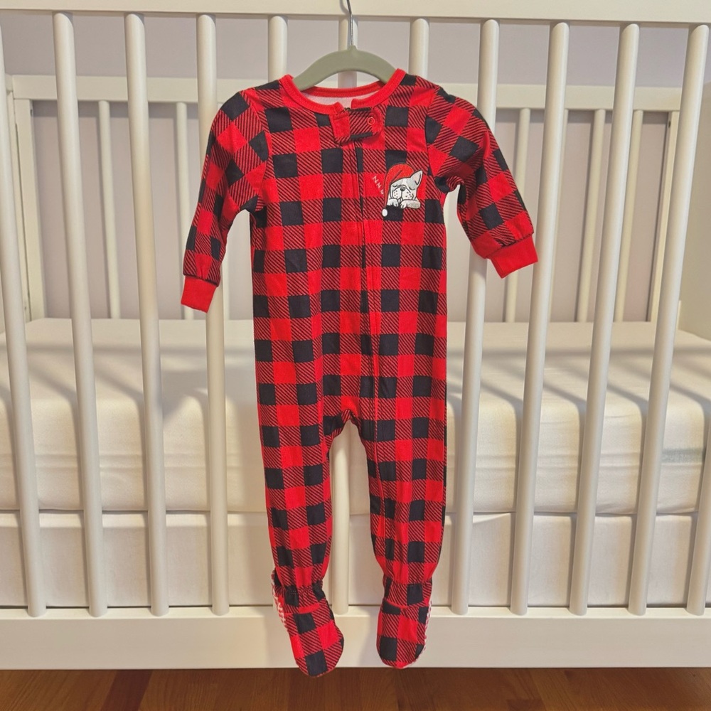 Frenchie Dog Puppy Jammies for Families by Cuddl Duds Footie Pajamas